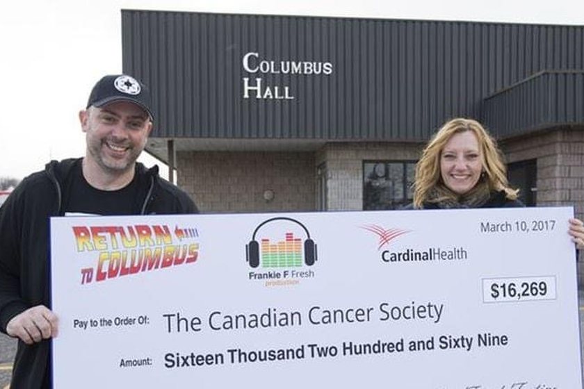 Cheque presentation to the Canadian Cancer Society, March 2017