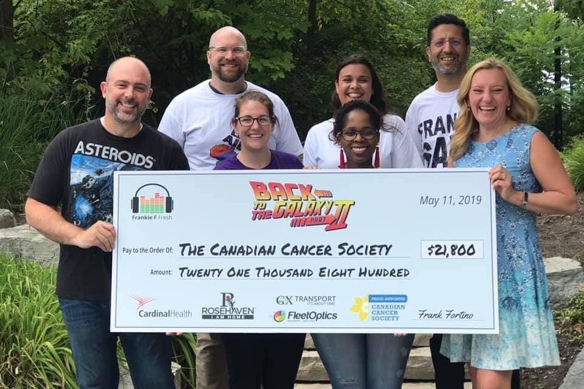 Cheque presentation to the Canadian Cancer Society, May 2019