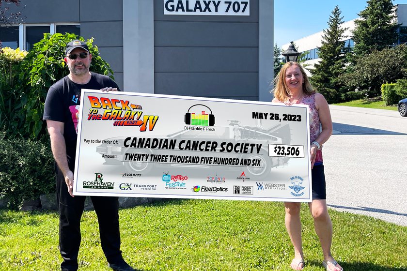 Cheque presentation to the Canadian Cancer Society, May 2023